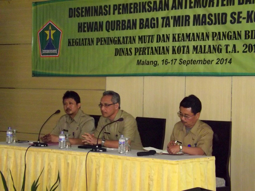 Diseminasi Pemeriksaan Ante Mortem & Post Mortem Hewan Qurban bagi para Ta’mir Masjid se-Kota Malang TA. 2014